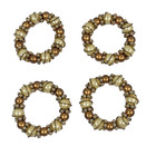 Kemp   Beatley Twisted Wire Napkin Rings Set Of 4 Gold Wire   Pearls