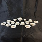 Vintage 1950s 60s Japan Child Tea Set 23 Pc Girl Balloons Birds Porcelain Euc