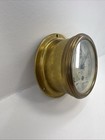 Rare Antique Boston Clock Co Brass Bulkhead Clock Branded For Chas C Hutchinson