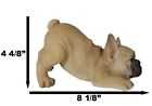 Realistic Lifelike Crouching French Bulldog Frenchie Puppy Figurine Decor