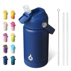 12oz Insulated Stainless Steel Water Bottle With Straw Lid   Leak-proof  Bpa-fre