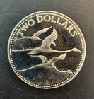 Rare 1985 Bahamas Two Dollars Coin-thick Proof   Low Mintage-only 7 500