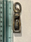 Small Cast Metal Brass Vintage Pulley Nautical Rigging Swivel Working
