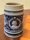 Vintage German Beer Stein With Greek   Roman Profiles 0 3l Marking