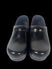 Dansko Clogs Size 39 8 5 9 Black Leather Slip On Shoe Comfort Professional Nurse