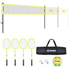 32ft  26ft 20ft Width   Height Adjustable Volleyball Badminton Combo Set W  Net