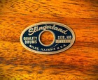 Nice  60s Vintage Slingerland Oval Black   Gold Brass Drum Badge 