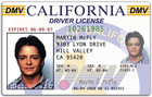 1985 Back To The Future Drivers License Prop Marty Mcfly Michael J  Fox    