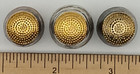 Lot Of 3 Vintage Cloisonn     Enamel Brass Thimbles Bird Flowers Free Shipping