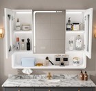 Large Led Lighted Medicine Cabinet With Mirror 2 Doors Bathroom Mirror 30 x31 5 