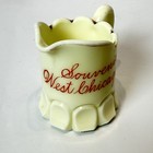 West Chicago  Illinois Il Uranium Antique Custard Glass Souvenir Gold Creamer