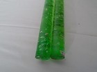 Lot Of Two Lucite Candlesticks Green With Silver Flakes 8 