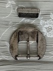 Vintage Silver Tone Ranger Belt Buckle Set