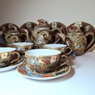 20 Piece Satsuma Japan Porcelain Dragon Ware Tea Set  Free Shipping
