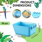 50 Pcs Cage Cups Chicken Feeder Cups 16 Oz Hanging Bird Food Water Bowl Bunny Ca