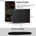 Genuine Crocodile Bifold Leather Wallet Handmade Rfid Blocking Wallet Men s