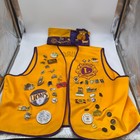 Vintage Lions Club Vest   Hat With Pins Some Travel And Mix Attendance Julesberg