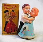 Vintage Celluloid   Tin Wind Up Toy Dancing Couple With Box - Made In Japan
