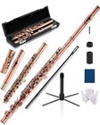 Closed-hole Concert C Flute  Flute Instrument With 16 Keys  Antique Copper