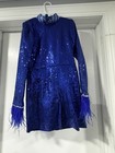 Girls Blue Sequin Pageant Fun Fashion  Size 6x 