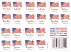 20 Forever Stamps - Four Flags Design