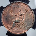 Toned 1807 Great Britain 1 2 Half Penny   Ngc Ms63rb