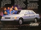 1989 Hyundai Sonata Print Ad Room Crew