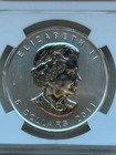 2011 Canada Maple Leaf  9999 Fine Silver 1oz  5 Dollar Coin Ngc Ms 66