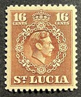 Travelstamps   St  Lucia Stamps Sg 154 Sc  143 - 16c Kgvi 12 1 2p - Mint Mnh Og