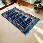 Us Stock Modefa 5 Person Muslim Prayer Rug Turkish Islamic Janamaz Blue