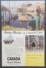 1948 Canada Vacations Unlimited Foreign Flavour Vintage Print Ad Travel A155