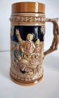 Vintage Set Of 2 German Ceramic Beer Stein Decor 7 Inches