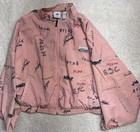 Adidas Originals Scribble Print Windbreaker Aop Pink Track Jacket Full Zip Sz Lg