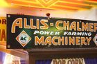 Rare Allis-chalmers Power Machinery Dealer Porcelain Metal Sign Tractor Farm