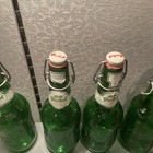 Vintage Grolsch Beer Bottle Green Glass 16 Oz  Porcelain Flip Swing Top Lot Of 4