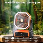 Up To 96hours Battery Portable Camping Fan With 20000mah Rechargeable Power Bank