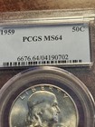1959 Franklin Silver Half Dollar  Pcgs Ms 64  Philadelphia      Inv04    G156