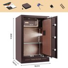 Digital Home Safe 3 47 Cu Ft Combination Lock Dual Alarm Brass Tigerking New