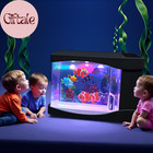 Artificial Mini Aquarium A Sensory Multi Colored Led Swimming Fish Tank With Bub