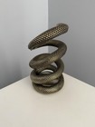 Bath   Body Works Halloween Gold Coiled Snake Mist Spray Holder