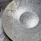 Vintage Hammered Aluminum Hand Forged Dogwood Embossed Everlast Metal Bowl 11   