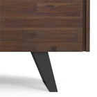 Lowry Acacia Wood 41x17  Modern 2 Door Sideboard Buffet In Charcoal Brown