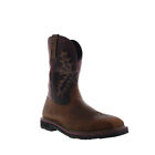 Hoss Hunch 92080 Mens Brown Leather Lace Up Work   Safety Boots