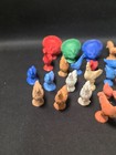 Vintage Lot Of Marx Farm Animals Ducks Chickens Western Playset Pieces   Figures