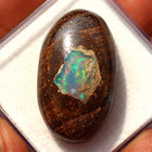 43 6 Ct Natural Boulder Opal High Quality 28 8x17mm Oval Cabochon Loose Gemstone