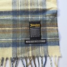Johnstons Of Elgin Cashmere Wool Scarf Muted Blue Dress Stewart Plaid Scotland