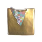 24kt Gold Glaze Porcelain Brooch Handmade Germany Vintage Rare Signed Rosenthal