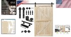 Unfinished British Brace Barn Door   J Shape Hardware