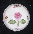 Large Herend Rothschild Bird  Covered Sugar Bowl  1663 Ro Pink Rose
