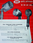 Vintage 1940s Shure 58548   707a Crystal Bullet Harp Microphone With Cable Works